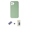 MARSİLYAN™- iPhone 12 Pro Kılıf Yadigar Klasik - Siyah 6D Mat Seramik Hayalet Nano Ekran Koruyucu + Metal Kamera Lens Koruma Cam - GD