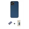 MARSİLYAN™- iPhone 12 Pro Kılıf Yadigar Klasik - Siyah 6D Mat Seramik Hayalet Nano Ekran Koruyucu + Metal Kamera Lens Koruma Cam - GD