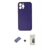 MARSİLYAN™- iPhone 12 Pro Kılıf Yadigar Klasik - Siyah 6D Mat Seramik Hayalet Nano Ekran Koruyucu + Metal Kamera Lens Koruma Cam - GD