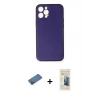 MARSİLYAN™- iPhone 12 Pro Kılıf Yadigar Klasik - Siyah 6D Mat Seramik Hayalet Nano Ekran Koruyucu + Shine Kamera Lens Koruma Cam - GD