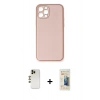 MARSİLYAN™- iPhone 12 Pro Kılıf Yadigar Klasik - Siyah 6D Mat Seramik Hayalet Nano Ekran Koruyucu + Shine Kamera Lens - GD