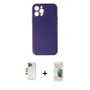 MARSİLYAN™- iPhone 12 Pro Kılıf Yadigar Klasik - Siyah 6D Mat Seramik Hayalet Nano Ekran Koruyucu + Shine Kamera Lens - GD