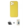 MARSİLYAN™- iPhone 12 Pro Kılıf Yadigar Klasik - Siyah 6D Mat Seramik Hayalet Nano Ekran Koruyucu + Kamera Lens Koruma Cam - SF