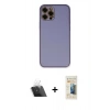 MARSİLYAN™- iPhone 12 Pro Kılıf Yadigar Klasik - Siyah 6D Mat Seramik Hayalet Nano Ekran Koruyucu + Kamera Lens Koruma Cam - SF