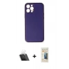 MARSİLYAN™- iPhone 12 Pro Kılıf Yadigar Klasik - Siyah 6D Mat Seramik Hayalet Nano Ekran Koruyucu + Kamera Lens Koruma Cam - SF