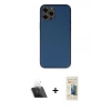 MARSİLYAN™- iPhone 12 Pro Kılıf Yadigar Klasik - Siyah 6D Mat Seramik Hayalet Nano Ekran Koruyucu + Kamera Lens Koruma Cam - SF