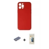 MARSİLYAN™- iPhone 12 Pro Kılıf Yadigar Klasik - Siyah 6D Mat Seramik Hayalet Nano Ekran Koruyucu + Renkli Kamera Lens Koruma Cam - MI