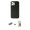 MARSİLYAN™- iPhone 12 Pro Kılıf Yadigar Klasik - Siyah 6D Mat Seramik Hayalet Nano Ekran Koruyucu + Renkli Kamera Lens Koruma Cam - MI