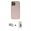 MARSİLYAN™- iPhone 12 Pro Kılıf Yadigar Klasik - Siyah 6D Mat Seramik Hayalet Nano Ekran Koruyucu + Rainbow Kamera Lens Koruma Cam - GD