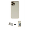 MARSİLYAN™- iPhone 12 Pro Kılıf Yadigar Klasik - Siyah 6D Mat Seramik Hayalet Nano Ekran Koruyucu + Rainbow Kamera Lens Koruma Cam - GD