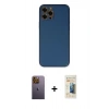 MARSİLYAN™- iPhone 12 Pro Kılıf Yadigar Klasik - Siyah 6D Mat Seramik Hayalet Nano Ekran Koruyucu + Neon Fosforlu Kamera Lens - SI