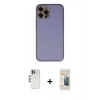 MARSİLYAN™- iPhone 12 Pro Kılıf Yadigar Klasik - Siyah 6D Mat Seramik Hayalet Nano Ekran Koruyucu + Shine Kamera Lens - GS