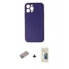 MARSİLYAN™- iPhone 12 Pro Kılıf Yadigar Klasik - Siyah 6D Mat Seramik Hayalet Nano Ekran Koruyucu + Shine Kamera Lens Koruma Cam - SABE