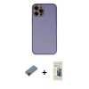 MARSİLYAN™- iPhone 12 Pro Kılıf Yadigar Klasik - Siyah 6D Mat Seramik Hayalet Nano Ekran Koruyucu + Siyah Shine Kamera Lens Koruma Cam