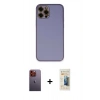 MARSİLYAN™- iPhone 12 Pro Kılıf Yadigar Klasik - Siyah 6D Mat Seramik Hayalet Nano Ekran Koruyucu + Neon Fosforlu Kamera Lens - TU