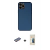 MARSİLYAN™- iPhone 12 Pro Kılıf Yadigar Klasik - Siyah 6D Mat Seramik Hayalet Nano Ekran Koruyucu + Renkli Kamera Lens Koruma Cam - TU