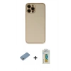MARSİLYAN™- iPhone 12 Pro Kılıf Yadigar Klasik - Siyah Polymer Nano Ekran Koruyucu + Shine Kamera Lens Koruma Cam - GS