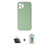 MARSİLYAN™- iPhone 12 Pro Kılıf Yadigar Klasik - Siyah Polymer Nano Ekran Koruyucu + Kamera Lens Koruma Cam - SF