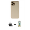MARSİLYAN™- iPhone 12 Pro Kılıf Yadigar Klasik - Siyah Polymer Nano Ekran Koruyucu + Kamera Lens Koruma Cam - SF