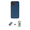 MARSİLYAN™- iPhone 12 Pro Kılıf Yadigar Klasik - Siyah Polymer Nano Ekran Koruyucu + Metal Kamera Lens Koruma Cam - MI
