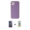 MARSİLYAN™- iPhone 12 Pro Kılıf Yadigar Klasik - Siyah Polymer Nano Ekran Koruyucu + Neon Fosforlu Kamera Lens - MI