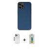 MARSİLYAN™- iPhone 12 Pro Kılıf Yadigar Klasik - Siyah Polymer Nano Ekran Koruyucu + Shine Kamera Lens - MI