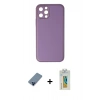 MARSİLYAN™- iPhone 12 Pro Kılıf Yadigar Klasik - Siyah Polymer Nano Ekran Koruyucu + Metal Kamera Lens Koruma Cam - MI