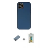 MARSİLYAN™- iPhone 12 Pro Kılıf Yadigar Klasik - Siyah Polymer Nano Ekran Koruyucu + Metal Kamera Lens Koruma Cam - MR