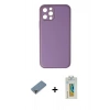MARSİLYAN™- iPhone 12 Pro Kılıf Yadigar Klasik - Siyah Polymer Nano Ekran Koruyucu + Metal Kamera Lens Koruma Cam - MR