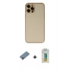 MARSİLYAN™- iPhone 12 Pro Kılıf Yadigar Klasik - Siyah Polymer Nano Ekran Koruyucu + Metal Kamera Lens Koruma Cam - MR