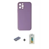 MARSİLYAN™- iPhone 12 Pro Kılıf Yadigar Klasik - Siyah Polymer Nano Ekran Koruyucu + Renkli Kamera Lens Koruma Cam - MI