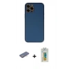 MARSİLYAN™- iPhone 12 Pro Kılıf Yadigar Klasik - Siyah Polymer Nano Ekran Koruyucu + Renkli Kamera Lens Koruma Cam - MI