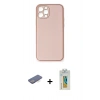 MARSİLYAN™- iPhone 12 Pro Kılıf Yadigar Klasik - Siyah Polymer Nano Ekran Koruyucu + Renkli Kamera Lens Koruma Cam - MI