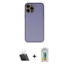 MARSİLYAN™- iPhone 12 Pro Kılıf Yadigar Klasik - Siyah Polymer Nano Ekran Koruyucu + Şeffaf Kamera Lens Koruma Cam