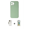 MARSİLYAN™- iPhone 12 Pro Kılıf Yadigar Klasik - Siyah Polymer Nano Ekran Koruyucu + Shine Kamera Lens - GD