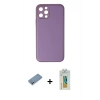 MARSİLYAN™- iPhone 12 Pro Kılıf Yadigar Klasik - Siyah Polymer Nano Ekran Koruyucu + Shine Kamera Lens Koruma Cam - GS