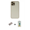 MARSİLYAN™- iPhone 12 Pro Kılıf Yadigar Klasik - Siyah Polymer Nano Ekran Koruyucu + Shine Kamera Lens Koruma Cam - SABE