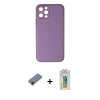 MARSİLYAN™- iPhone 12 Pro Kılıf Yadigar Klasik - Siyah Polymer Nano Ekran Koruyucu + Shine Kamera Lens Koruma Cam - SH