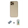 MARSİLYAN™- iPhone 12 Pro Kılıf Yadigar Klasik - Siyah Polymer Nano Ekran Koruyucu + Shine Kamera Lens Koruma Cam - SH