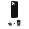 MARSİLYAN™- iPhone 12 Pro Kılıf Yadigar Yansıma Serisi - Şeffaf 360 Full Body Arka Koruyucu + Kamera Lens Koruma Cam - SF