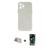 MARSİLYAN™- iPhone 12 Pro Kılıf Yadigar Yansıma Serisi - Şeffaf 360 Full Body Arka Koruyucu + Rainbow Kamera Lens Koruma Cam - GD