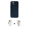 MARSİLYAN™- iPhone 12 Pro Kılıf Yadigar Yansıma Serisi - Şeffaf Uv Polymer Nano Ekran Koruyucu + Shine Kamera Lens - GD