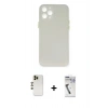 MARSİLYAN™- iPhone 12 Pro Kılıf Yadigar Yansıma Serisi - Şeffaf Uv Polymer Nano Ekran Koruyucu + Shine Kamera Lens - GD
