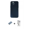 MARSİLYAN™- iPhone 12 Pro Kılıf Yadigar Yansıma Serisi - Şeffaf Uv Polymer Nano Ekran Koruyucu + Shine Kamera Lens Koruma Cam - GS