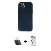 MARSİLYAN™- iPhone 12 Pro Kılıf Yadigar Yansıma Serisi - Şeffaf Uv Polymer Nano Ekran Koruyucu + Kamera Lens Koruma Cam - SF