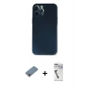 MARSİLYAN™- iPhone 12 Pro Kılıf Yadigar Yansıma Serisi - Şeffaf Uv Polymer Nano Ekran Koruyucu + Metal Kamera Lens Koruma Cam - MR