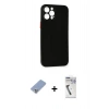 MARSİLYAN™- iPhone 12 Pro Kılıf Yadigar Yansıma Serisi - Şeffaf Uv Polymer Nano Ekran Koruyucu + Metal Kamera Lens Koruma Cam - KUYL