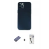 MARSİLYAN™- iPhone 12 Pro Kılıf Yadigar Yansıma Serisi - Şeffaf Uv Polymer Nano Ekran Koruyucu + Metal Kamera Lens Koruma Cam - GD