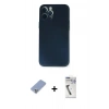 MARSİLYAN™- iPhone 12 Pro Kılıf Yadigar Yansıma Serisi - Şeffaf Uv Polymer Nano Ekran Koruyucu + Metal Kamera Lens Koruma Cam - KUYL