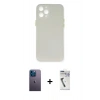 MARSİLYAN™- iPhone 12 Pro Kılıf Yadigar Yansıma Serisi - Şeffaf Uv Polymer Nano Ekran Koruyucu + Neon Fosforlu Kamera Lens - MI